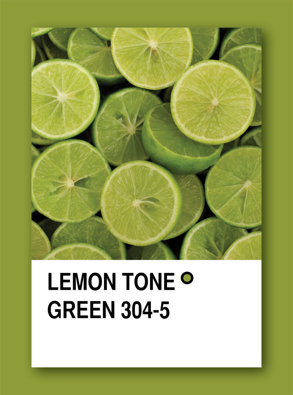 柠檬色调的绿颜色样本设计