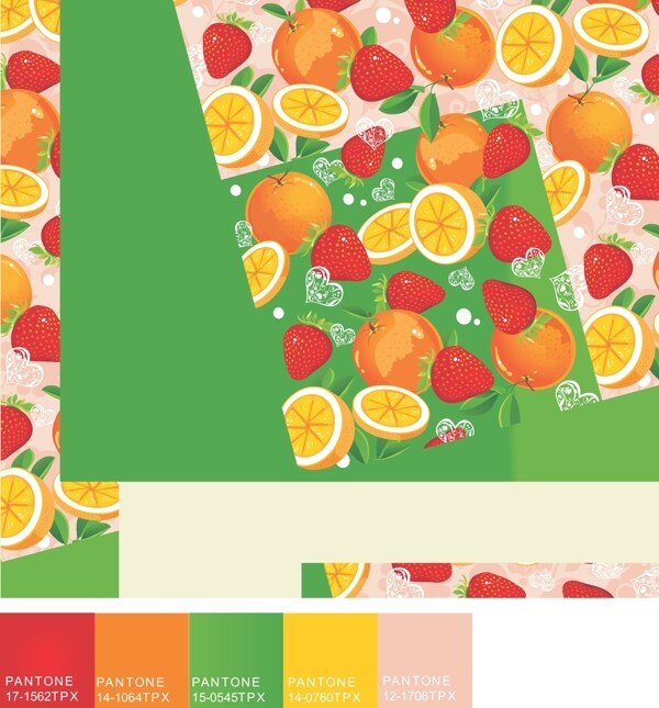 橙子草莓水果素材图片