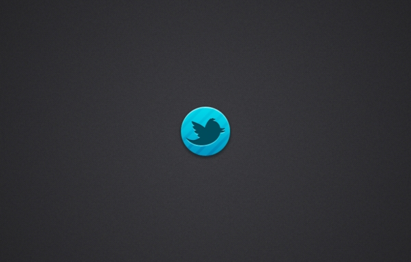 精致的圆形蓝推特图标psd