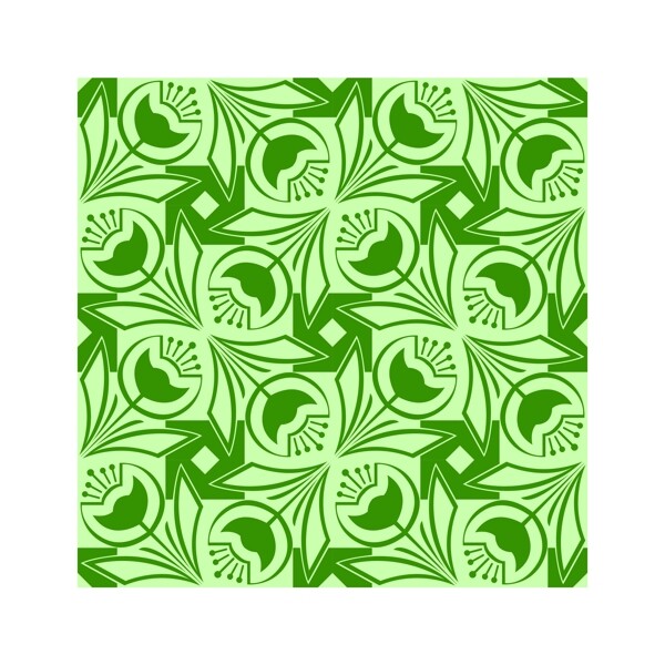 绿色植物花纹底纹素材可商用
