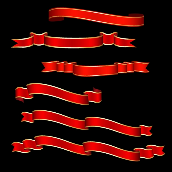 红丝带矢量素材