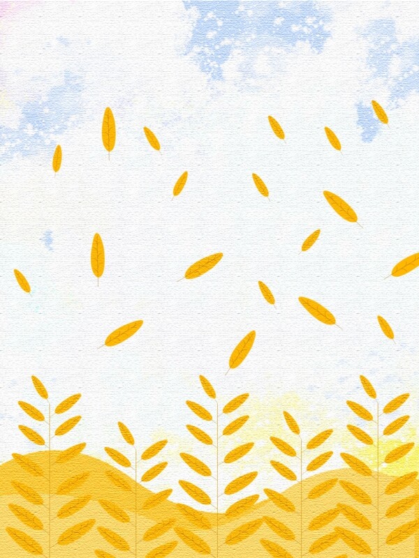 全原创黄色树叶时尚大气背景