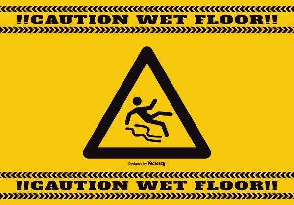 湿地板警示背景
