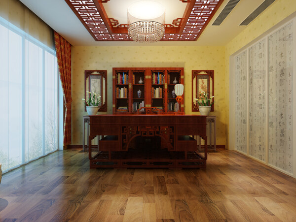 中式客厅场景图