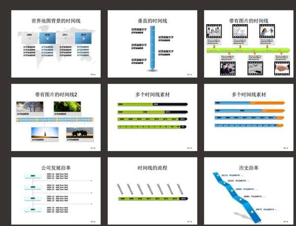 PPT图表时间线