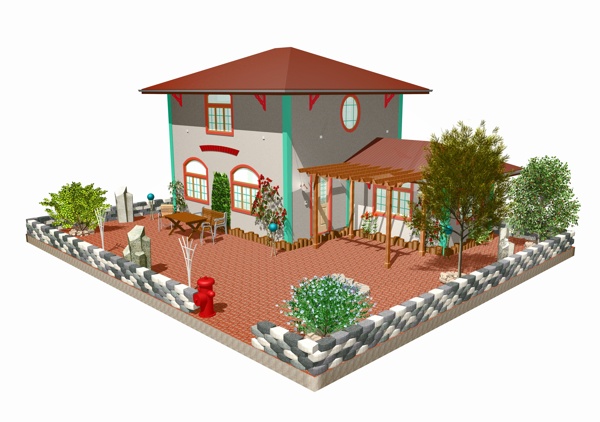 3D别墅效果图