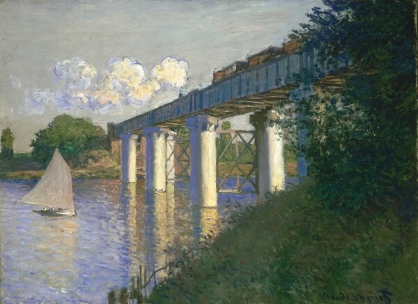 TheRailwayBridgeatArgenteuil187景建筑田园植物水景田园印象画派写实主义油画装饰画