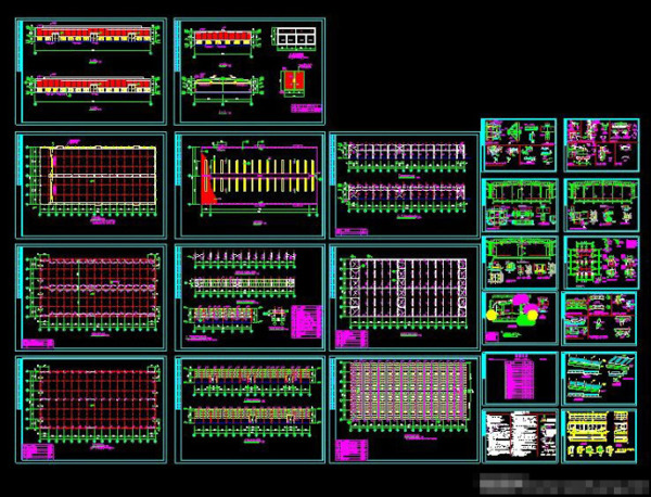 厂房结构cad施工图