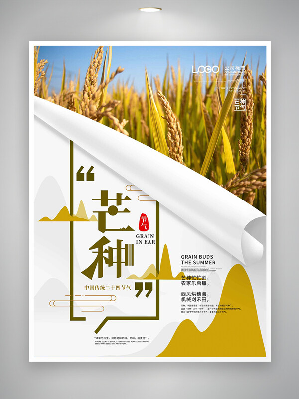 芒种节气宣传创意海报