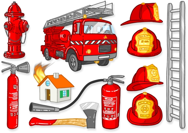 消防设备设计矢量图AI