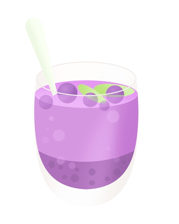 一杯紫色果汁