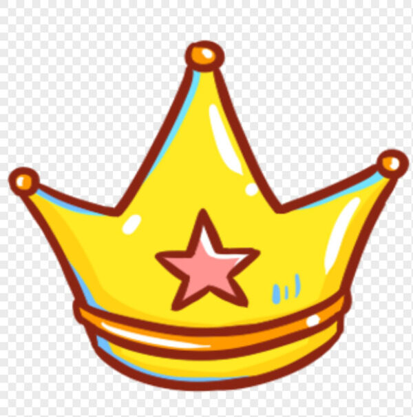 手绘卡通头饰金色星星发光皇冠