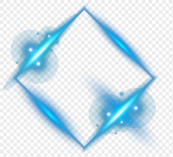 创意蓝色闪光气泡简约方形装饰边框