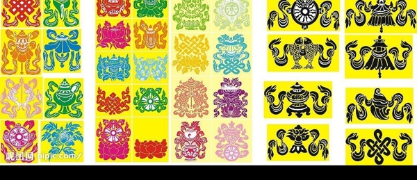 藏式八吉祥图图片