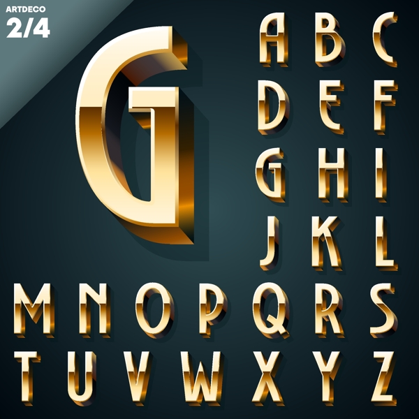 3d金色字母设计图片