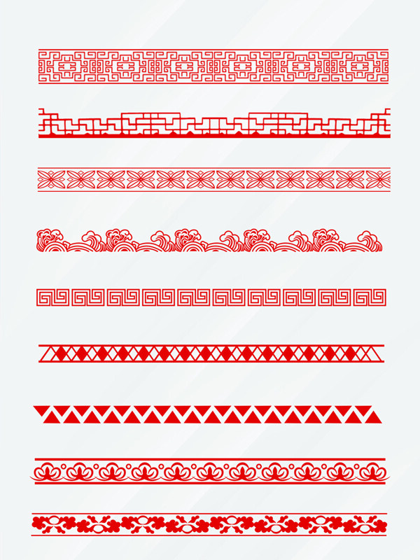 中式欧式古典花纹边框花边