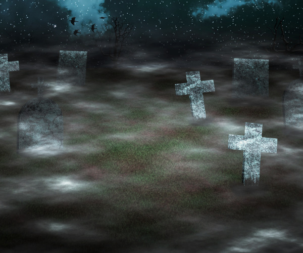 阴森的墓地的背景
