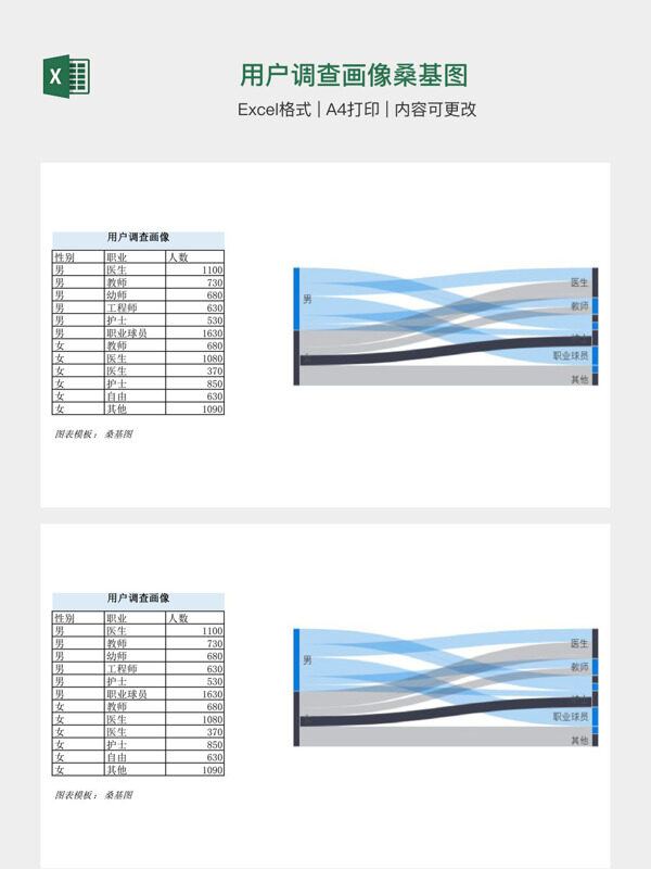 用户调查画像桑基图