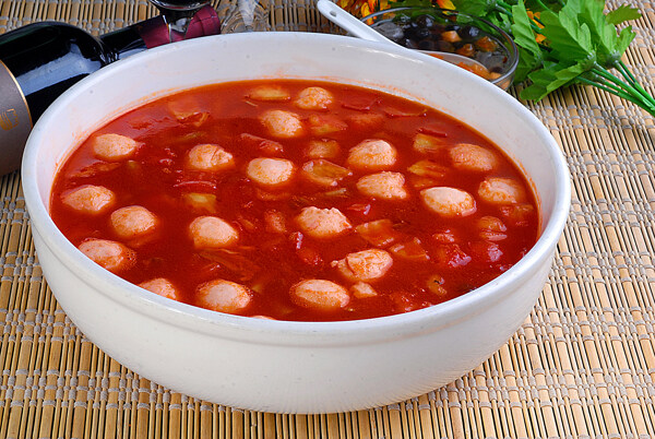 番茄丸子汤图片