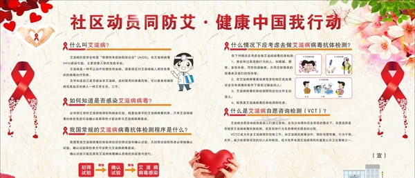 社区防艾健康中国图片