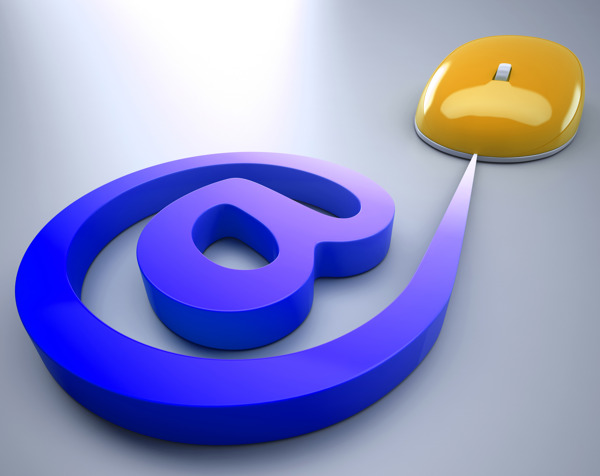 鼠标在标志符号信息的电子邮件