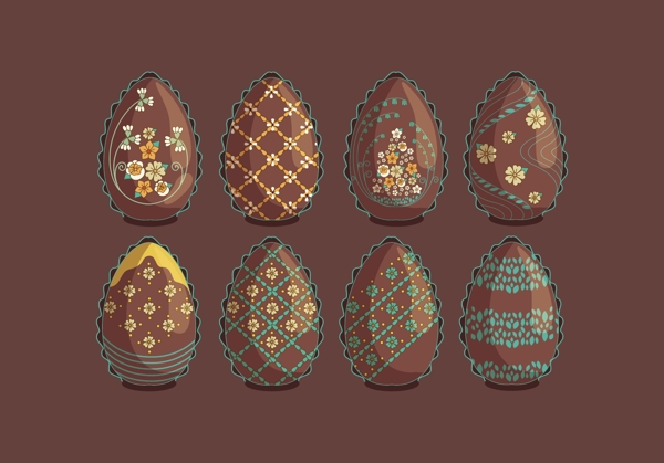 巧克力蛋花纹设计