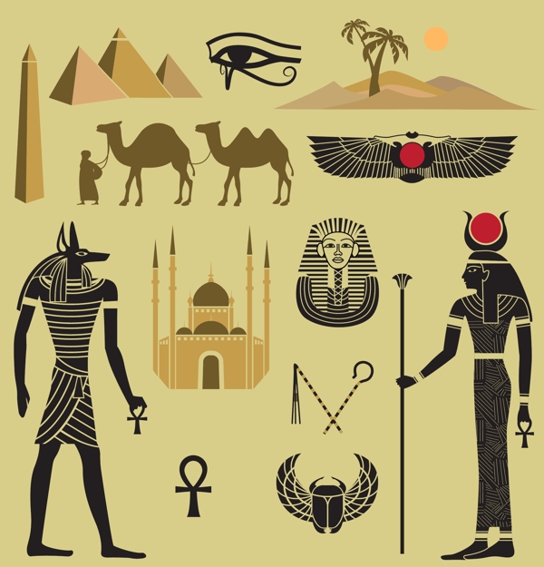 卡通埃及元素
