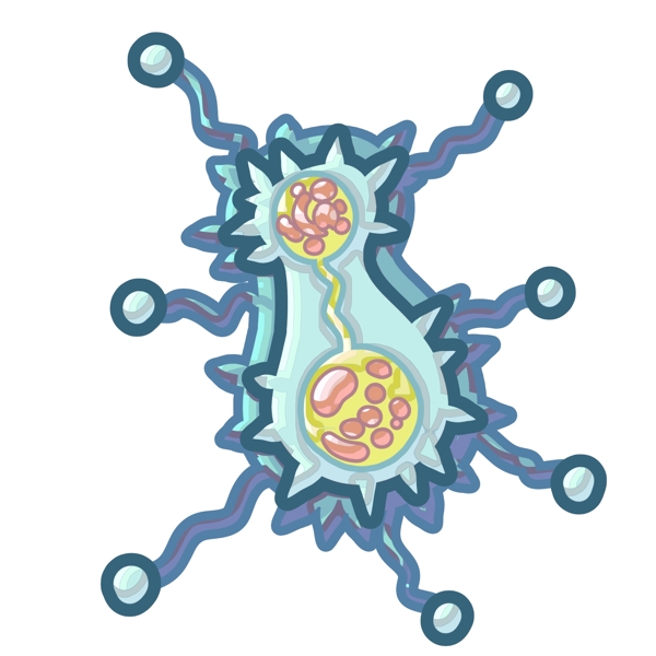 创意病毒细菌插画