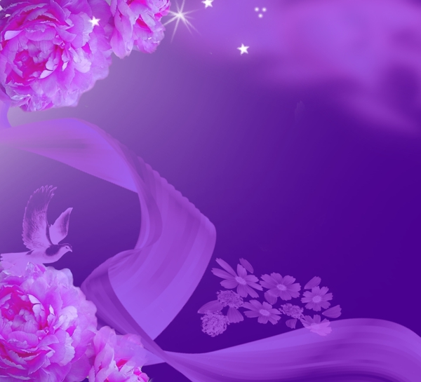 紫色婚庆纯背景板
