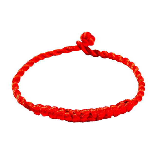 一条红色绳子手链