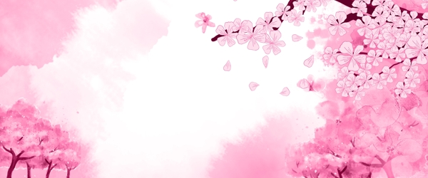 唯美樱花节浪漫粉色背景