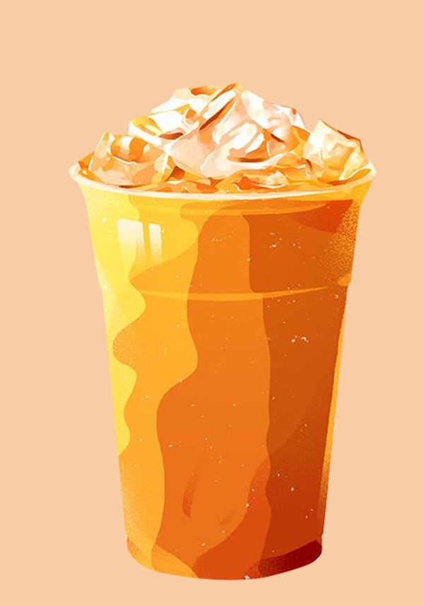 冰奶茶冰咖啡冰红茶手绘插画海报图片