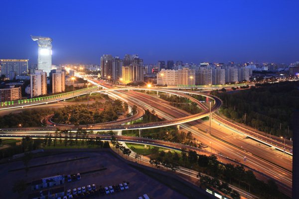 城市夜景高速路图片