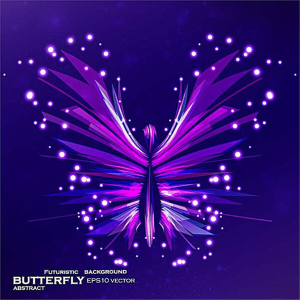 紫色科幻蝴蝶