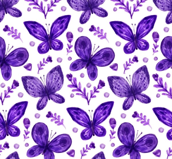 紫色蝴蝶无缝背景图片