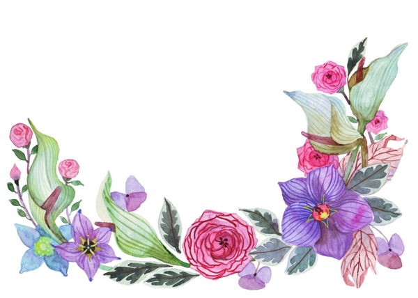 植物花朵底纹插画