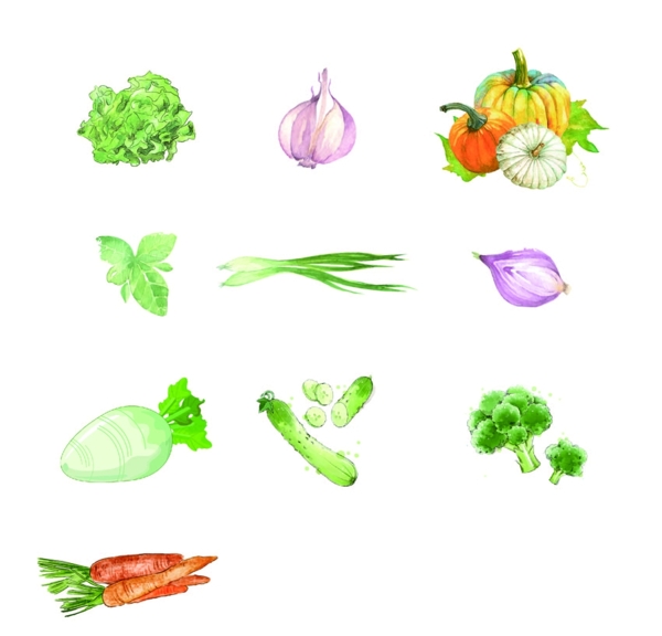 手绘蔬菜矢量图