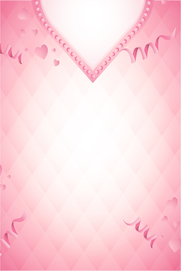 粉色爱心表白背景模板