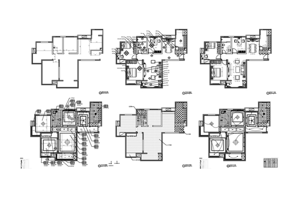 两室一厅户型CAD图纸