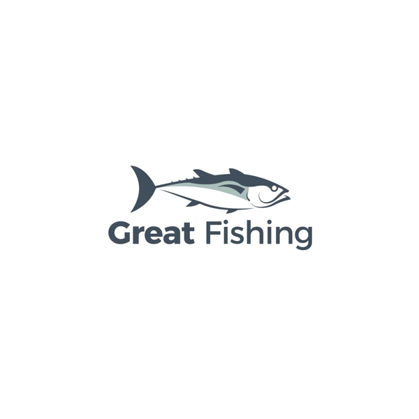 一条鱼的商标logo模板